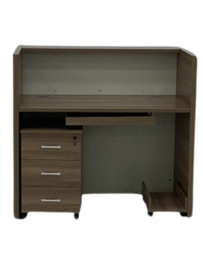 SMART HOME - Wooden reception counter, reception desk made of high-quality materials, size 120X70X110 cm - Image 1
