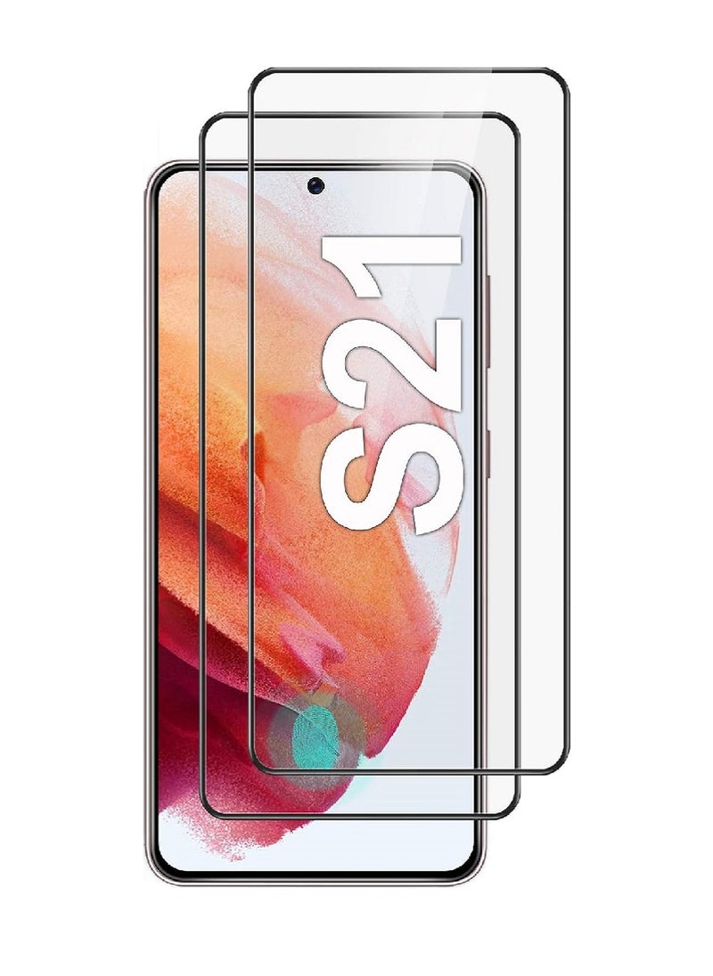 Super 2 Pieces Tempered Glass Screen Protector 5D Designed For Samsung Galaxy S21 Full Glue Edge to Edge Full Screen Coverage And Bubble Free - Image 1
