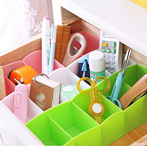 FLIPZON 3 Pieces Multipurpose Plastic Storage Drawer Socks Undergarments Organizer/ Stackable Drawer / Wardrobe Organiser Rack/ For Socks/ Ties/ Jewellery And More (Small) (Multicolor) - Image 5