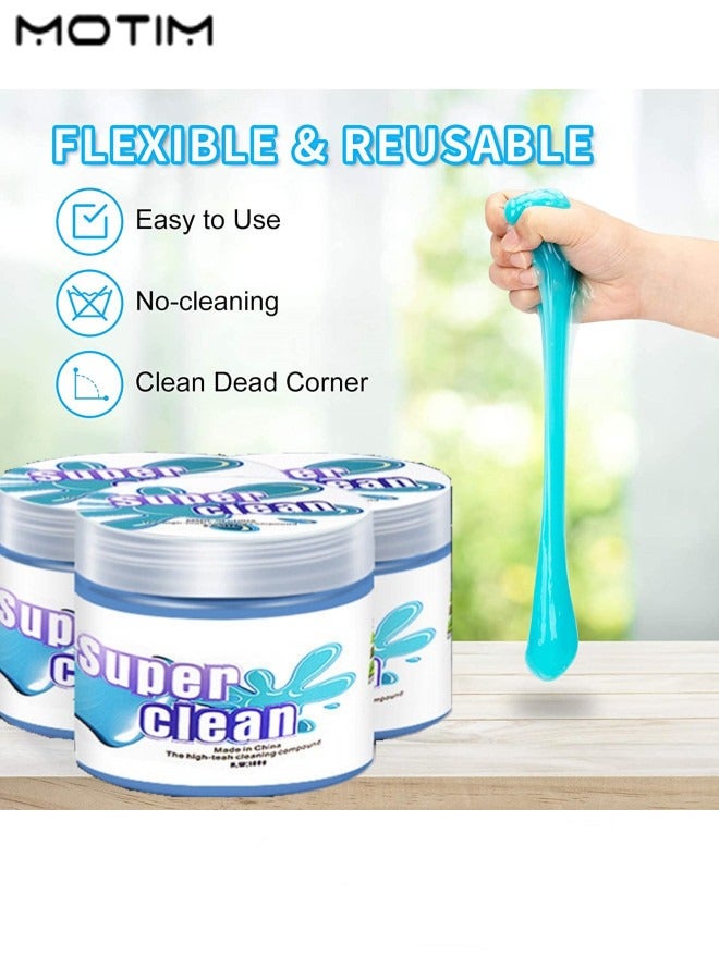 Motim 3 Pcs Car Cleaning Gel Dust Cleaning Mud, Universal Detailing Automotive Dust Crevice Cleaner and 3 Pcs Car Drying Towel Absorbent Microfiber Towel Cleaning Wipes  - Image 5