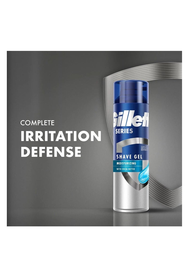 Gillette Pack Of 2 Gillette Series shaving gel 200 ml Moisturizing  - Image 4