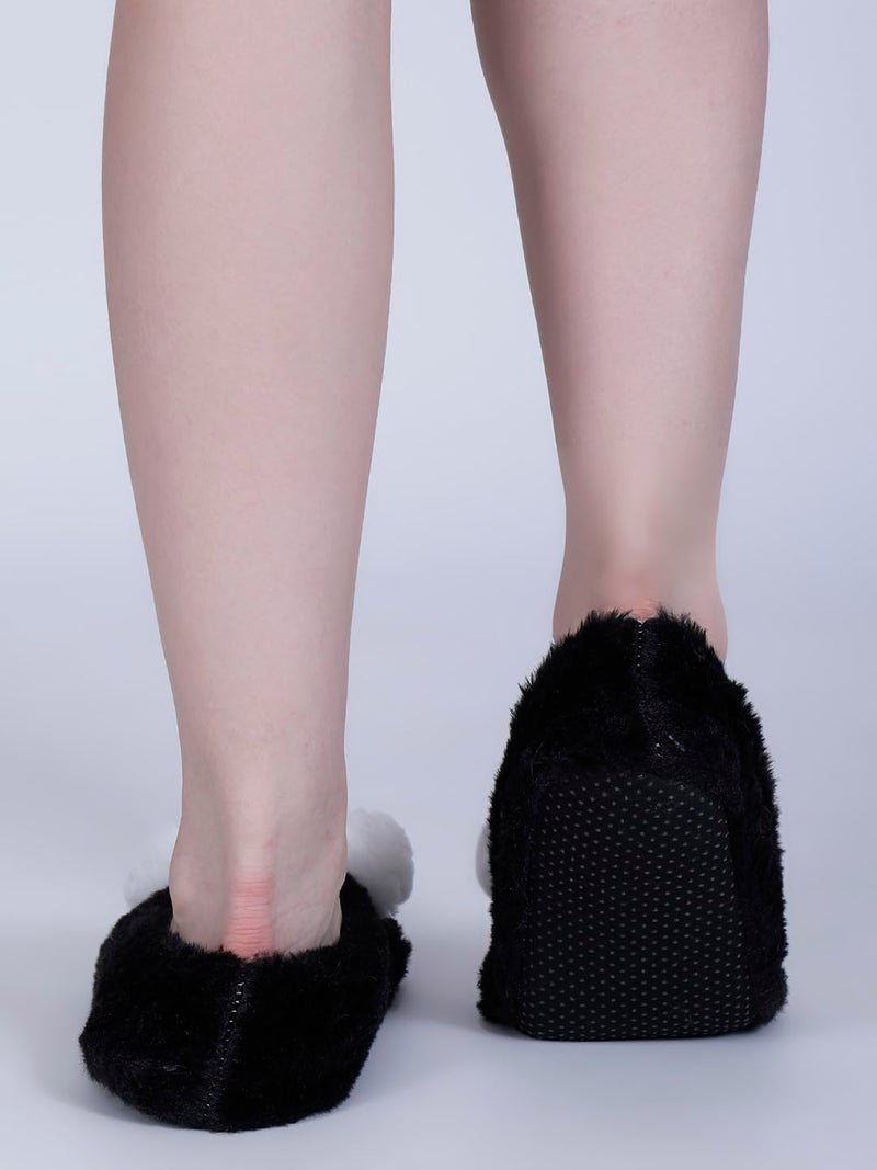 Dollar Women Anti-Slip Super Elastic Cotton Indoor Outdoor Floor Slipper Causal No Show Fur Slipper Socks In (Pack of 1) - Image 4