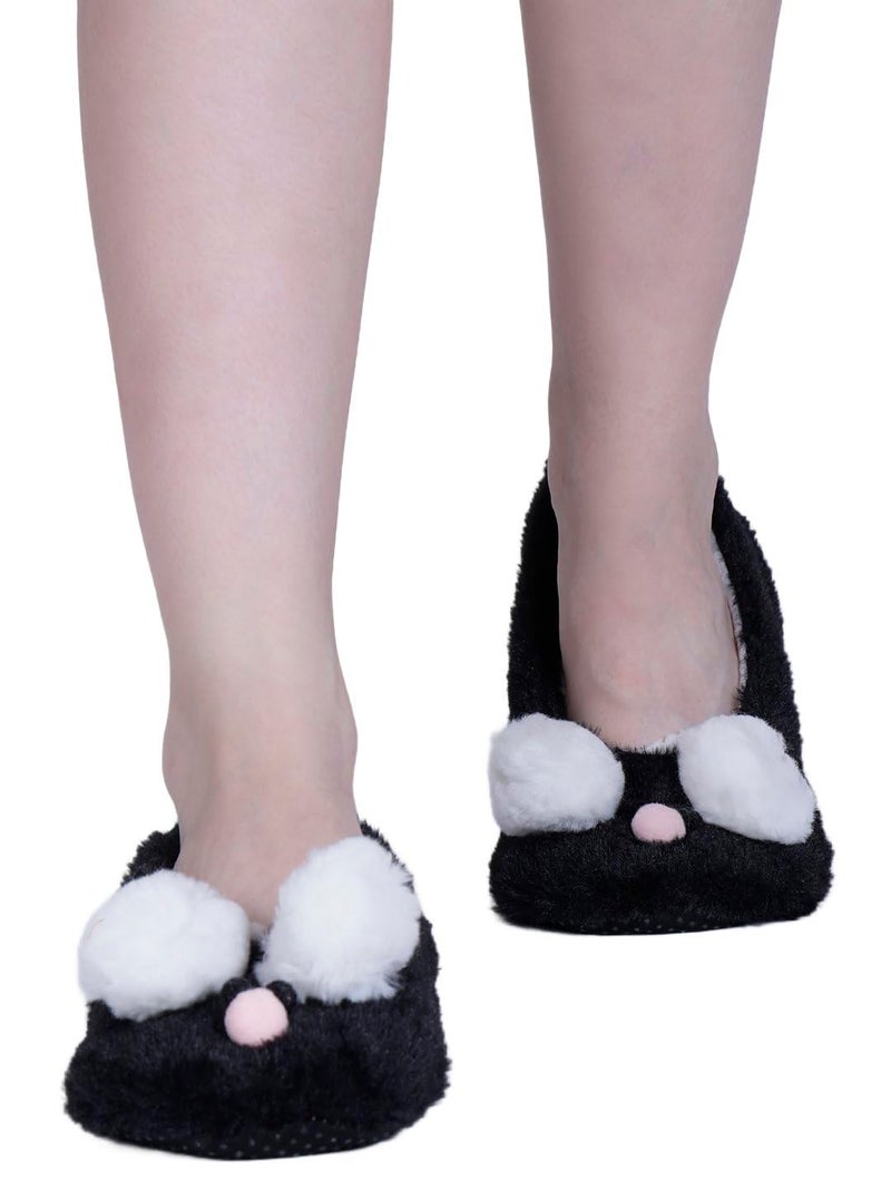 Dollar Women Anti-Slip Super Elastic Cotton Indoor Outdoor Floor Slipper Causal No Show Fur Slipper Socks In (Pack of 1) - Image 1