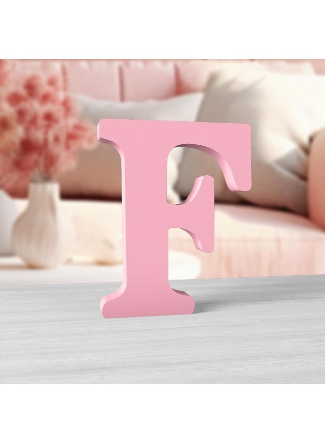 TPGP 6 Inch Pink Wood Letters - Unfinished Wood Letters for Wall Decor & Craft Projects - Image 1