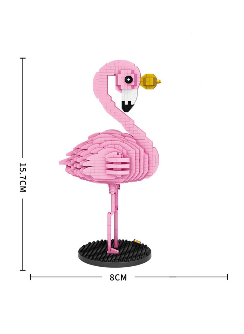 730pcs Pink Bird Model Set Building Blocks Creative Diy Assembly Building Assembly Toys Children Adult Home Decoration - Image 2