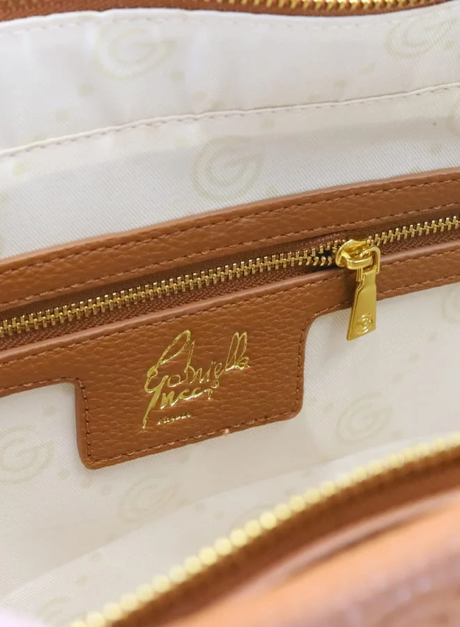 غابرييلا غوتشي Gabriella Gucci Monogram Embossed Tote Bag with Pouch