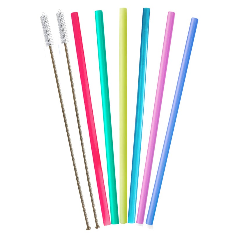 Half Gallon Straw12 Inch Extra Long Reusable Silicone Straws for 32 oz Tall Tumbler 40 oz Hydro Flask64 oz Gallon Water Bottle Hydro Water Jug YETI RTICFlexible Large Big8 Pack