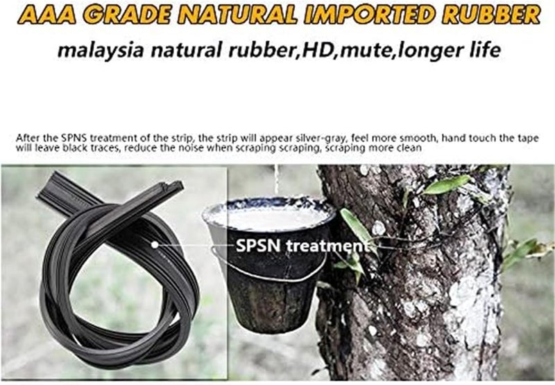 Yurefax Car Wiper Blade Set for Fiat Panda - Image 3