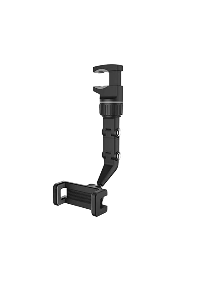 YCNASSS New 360° Rearview Mirror Phone Holder for Car Multifunctional Mount Phone and GPS Holder Universal Rotating Car Phone Holder, Cell Phone Automobile Cradles (Black) - Image 2