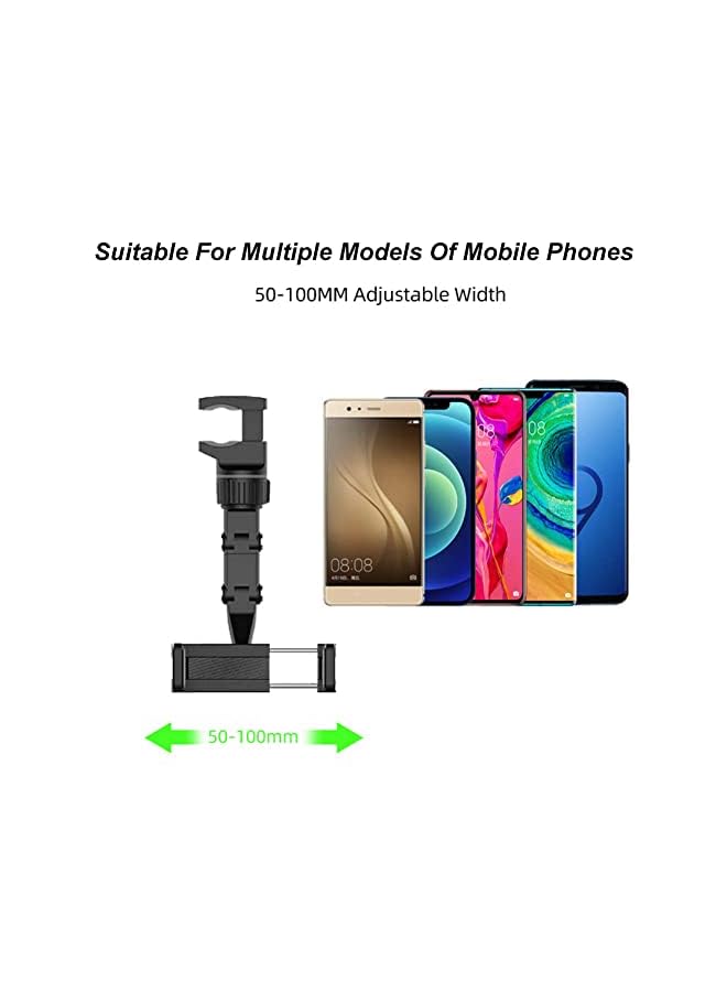 YCNASSS New 360° Rearview Mirror Phone Holder for Car Multifunctional Mount Phone and GPS Holder Universal Rotating Car Phone Holder, Cell Phone Automobile Cradles (Black) - Image 4