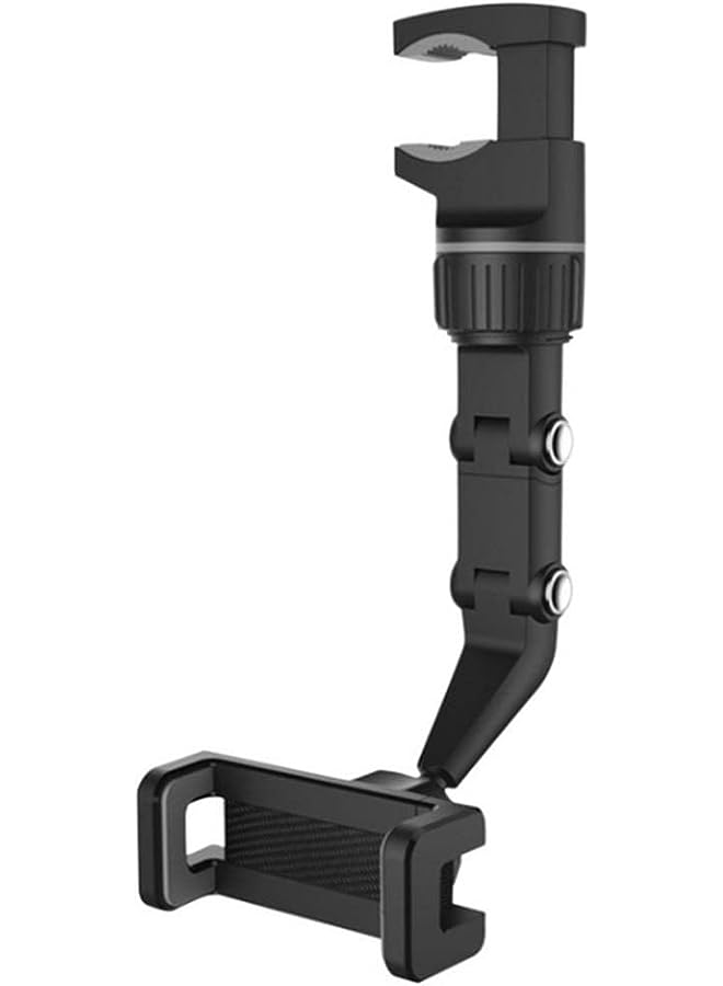 YCNASSS New 360° Rearview Mirror Phone Holder for Car Multifunctional Mount Phone and GPS Holder Universal Rotating Car Phone Holder, Cell Phone Automobile Cradles (Black) - Image 1