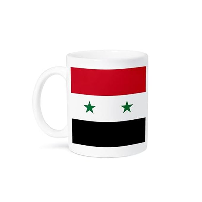 3dRose Flag of Syria Mug, 15 oz, Black