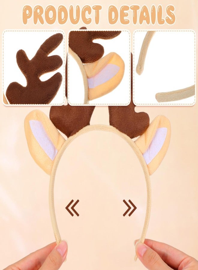 Amosfun Reindeer Hair Hoop Christmas Antler Headband Headwear Halloween Christmas Cosplay Costume Party Supplies - Image 5