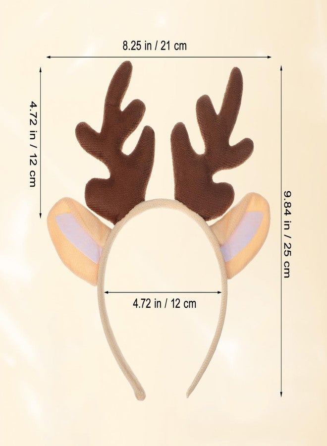Amosfun Reindeer Hair Hoop Christmas Antler Headband Headwear Halloween Christmas Cosplay Costume Party Supplies - Image 4