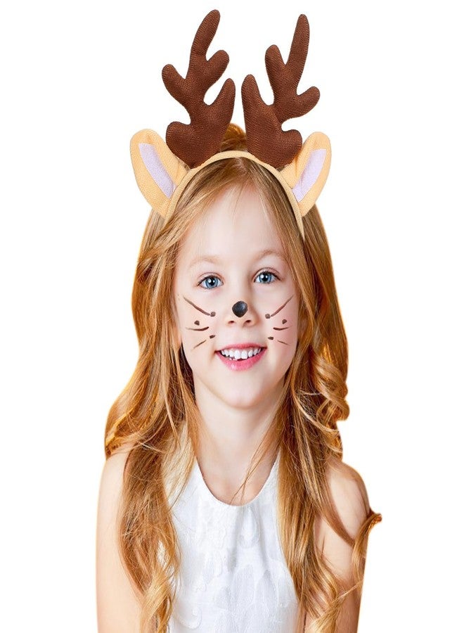 Amosfun Reindeer Hair Hoop Christmas Antler Headband Headwear Halloween Christmas Cosplay Costume Party Supplies - Image 1