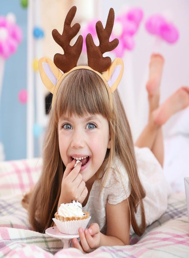 Amosfun Reindeer Hair Hoop Christmas Antler Headband Headwear Halloween Christmas Cosplay Costume Party Supplies - Image 2