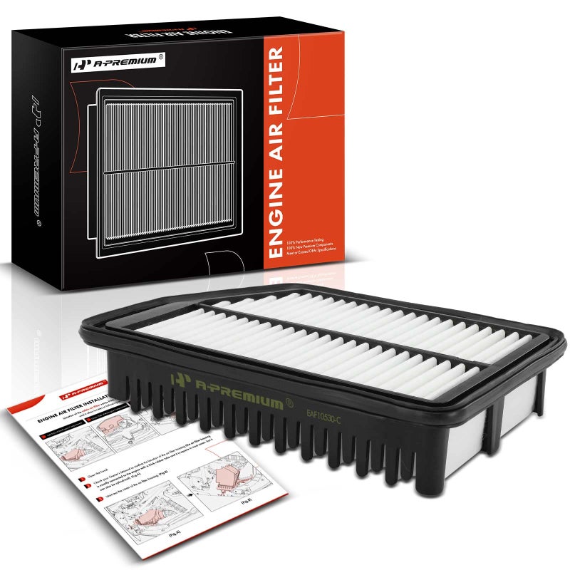 A-Premium فلتر هواء المحرك APremium متوافق مع هيونداي كيا طراز إيلانتر إيلانتر كوبيه إيلانتر GT فورت فورت5 فورت كويب سبورتاج توكسون روندو 20102018 18L 20L 24L لوحة صلبة