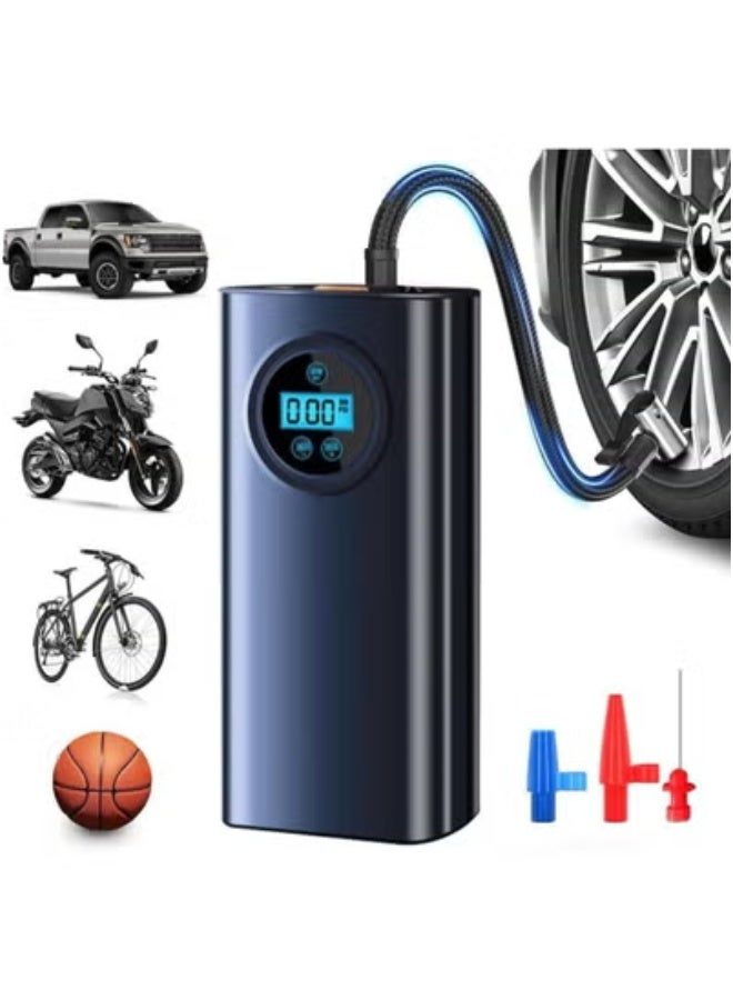 Generic Portable Tyre Inflator , Tire Inflator with LCD Display, 3000mAh Rechargeable Battery, Car Tires, Motorcycle, Bike, Basketball, Other Inflatables  - Image 1