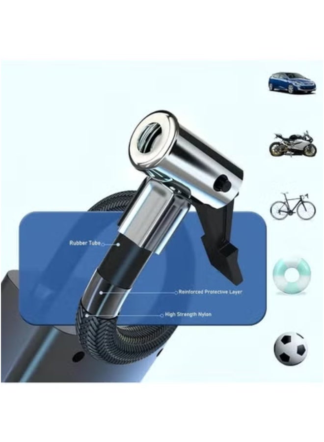 Generic Portable Tyre Inflator , Tire Inflator with LCD Display, 3000mAh Rechargeable Battery, Car Tires, Motorcycle, Bike, Basketball, Other Inflatables  - Image 5