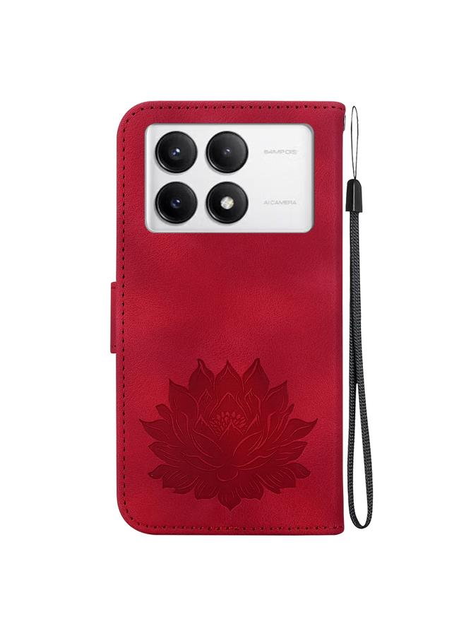 erorex Case For Redmi K70 / K70 Pro Lotus Embossed Leather Phone Case - Image 3