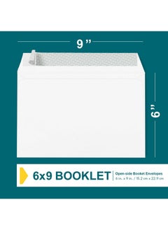 EnDoc 6X9 Booklet Envelopes 15 Pack Mailing Envelopes Self Seal White Letter Envelopes With Peel & Seal Closure Openside 6X9 Envelopes 28 Lb Paper Plain Envelopes For Business And Personal Use  - Image 3