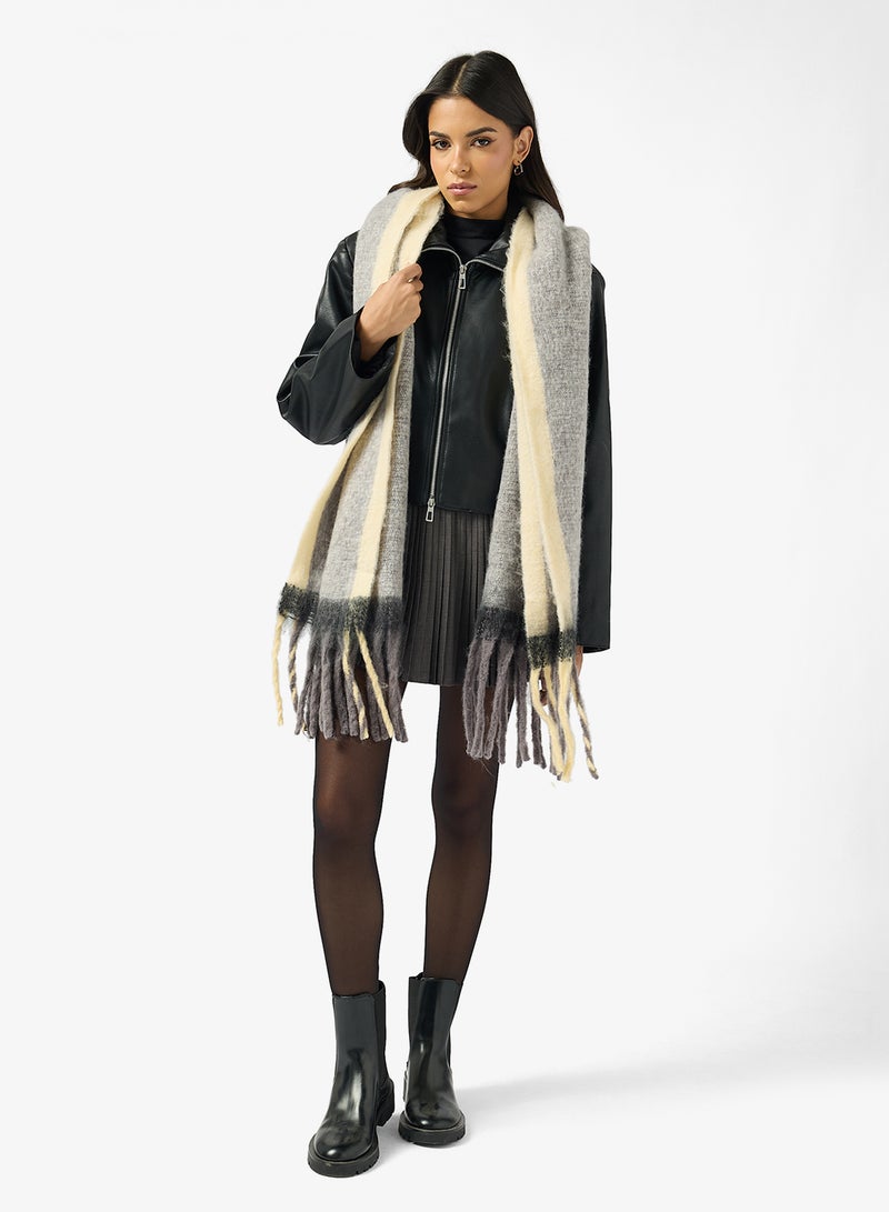 ELLA Soft Fluffy Tassel Scarf - Image 3