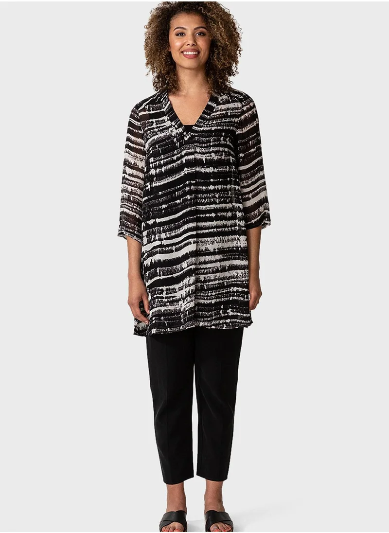 INDISKA V-Neck Printed Tunic