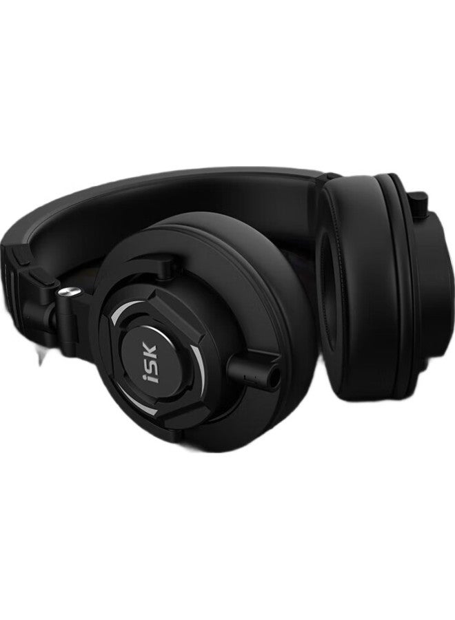 isk سماعات مراقبة Isk Mdh9000 بتصميم منزلق، معدات استوديو مغلقة بالكامل، هاي فاي عالي الدقة، متوافقة مع بطاقات الصوت للكمبيوتر والموبايل، أسود أوبسيديان - Image 2