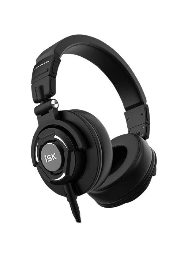 isk سماعات مراقبة Isk Mdh9000 بتصميم منزلق، معدات استوديو مغلقة بالكامل، هاي فاي عالي الدقة، متوافقة مع بطاقات الصوت للكمبيوتر والموبايل، أسود أوبسيديان - Image 3
