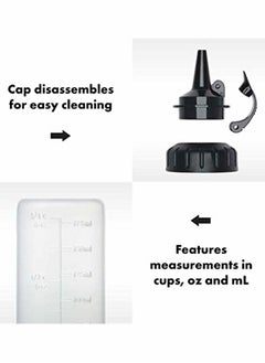 Beauenty Set of 3 High Quality Plastic Squeeze Bottles for Sauces, Oils, Dressings and Crafts with Funnel 175ml  - Image 4