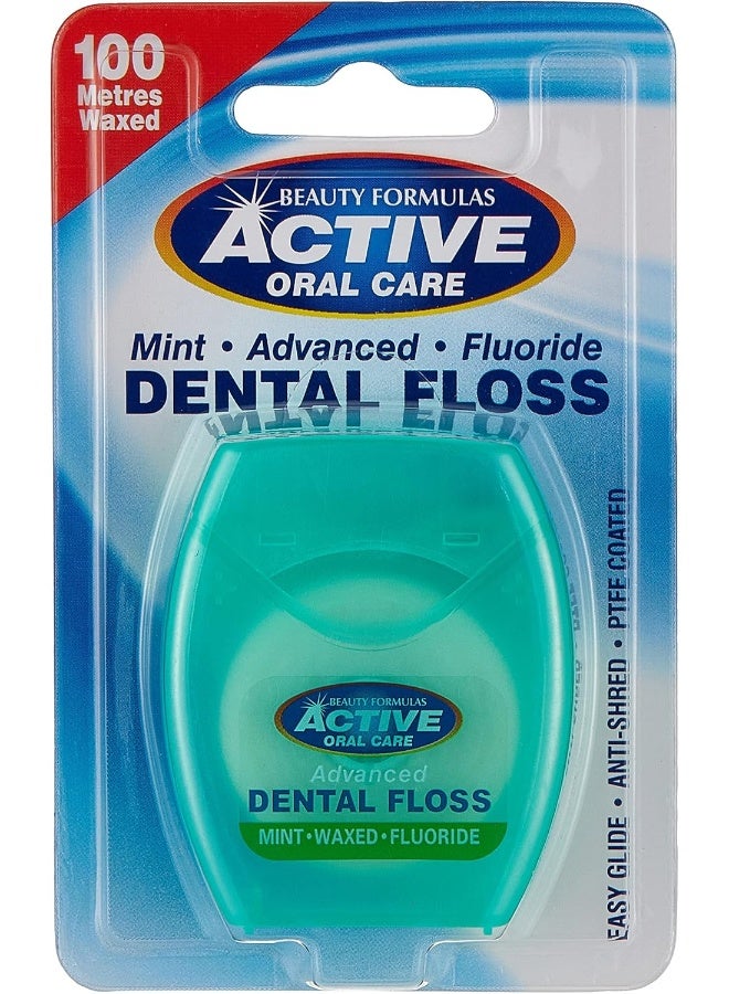 BEAUTY FORMULAS ACTIVE.ADV.MINT.WAXED+FLUOR.100M FLOSS - Image 1