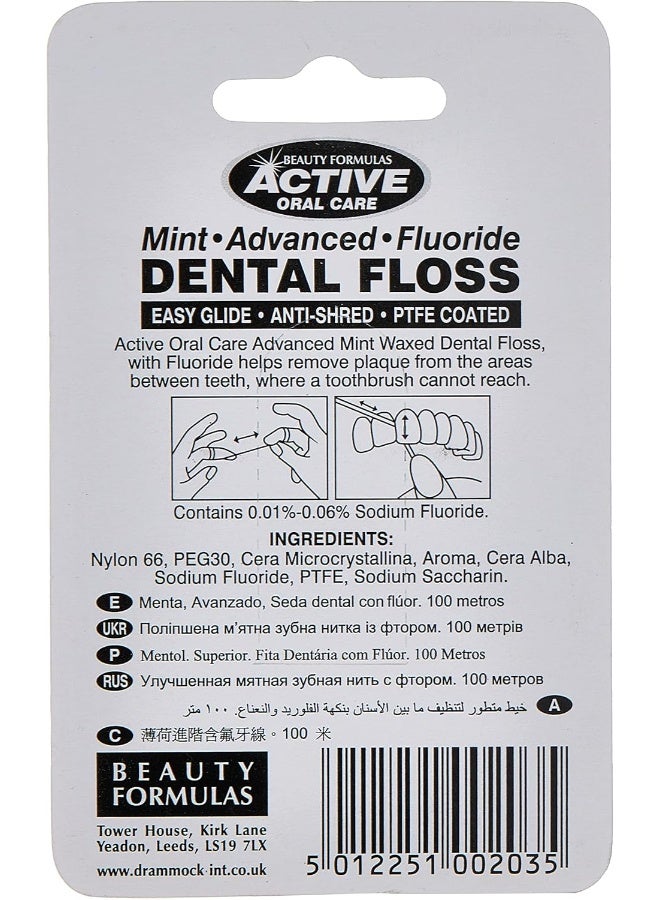 BEAUTY FORMULAS ACTIVE.ADV.MINT.WAXED+FLUOR.100M FLOSS - Image 2