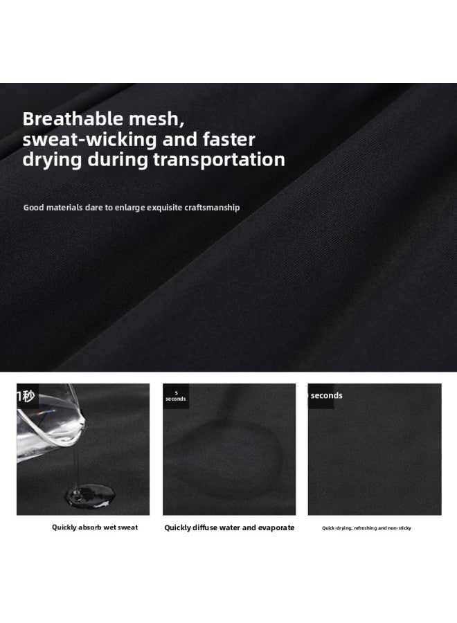 Generic Swimwear Men's Summer Tight Quick-drying Clothes Ice Silk Sports Top Long-sleeved Double-layer Breathable Sunscreen Upper Body Swimsuit-Color:Hot Spring Two-Piece Set 【Shade Trees】 Long Sleeve-  - Image 4