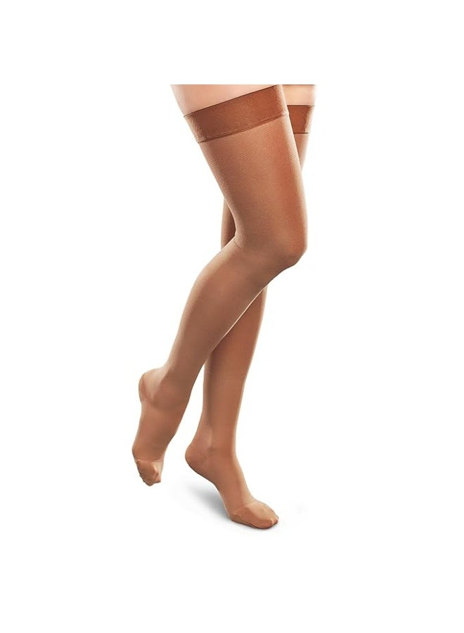 بي-كوين 6 Pairs Thigh Stockings for Women - One Size - High Waist Sheer Tights - Lightweight Full Length Thigh-high Pantyhose (Beach Bronze, 6 Pairs) - Image 2