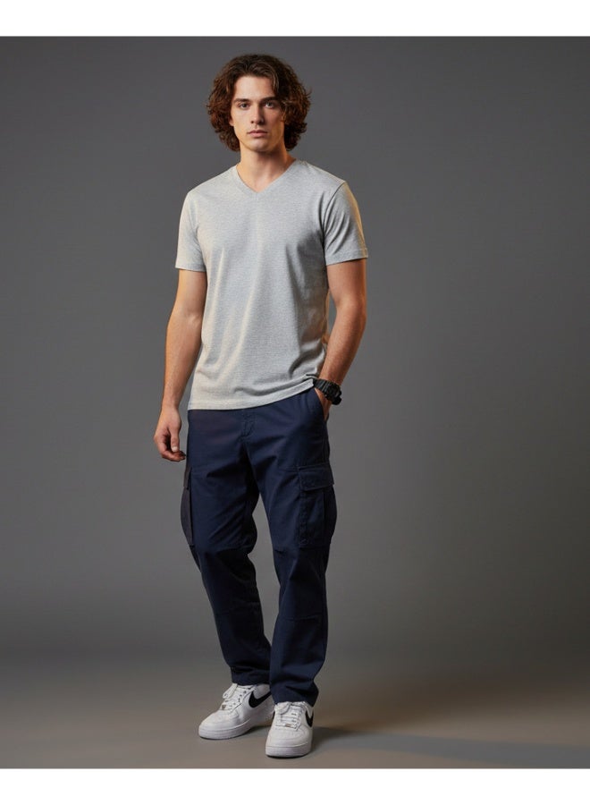 OUTLAWS Men's 4-Pack V-Neck Bio Finish T-Shirt in Solid Colors - Image 4