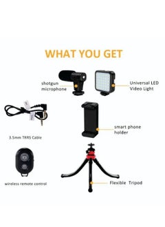 PLOKAMA Video Recording Kit for Video Shooting and YouTube Video Recording for Any Mobile Phone or Digital Camera with LED Light, Microphone and Phone Holder-Model PK 776  - Image 3