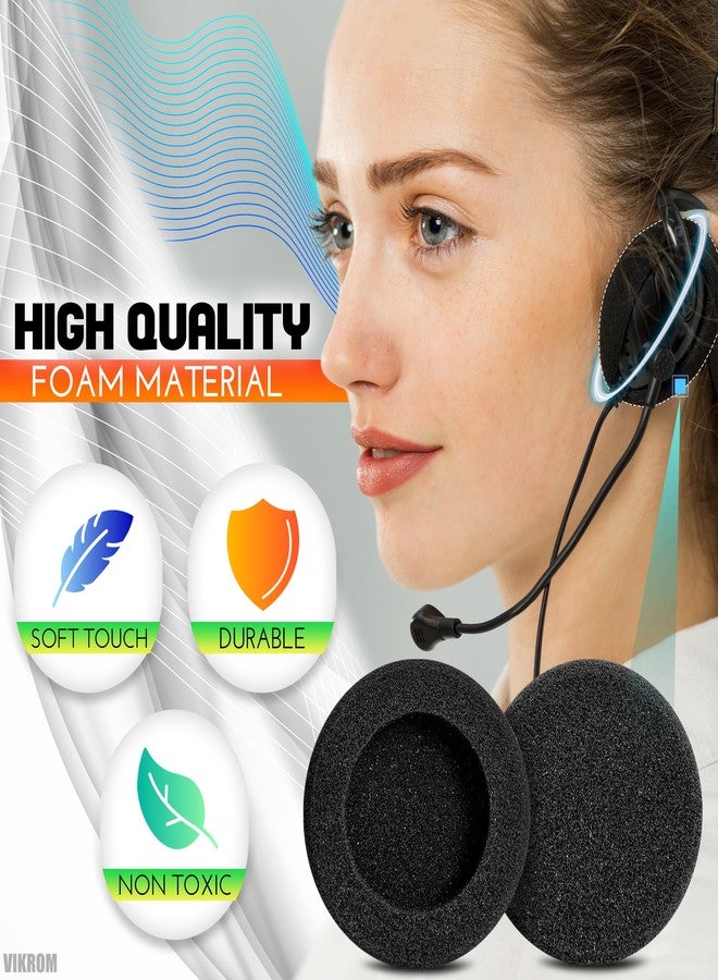 VIKROM 3 Pack Soft Foam Headset Ear Covers - 60mm Headphone Ear Covers Replacement, Durable and Easy to Clean Cushions, 2.3 Inch Universal Size, Good for Work, Extended Listening Sessions, and Daily Use - Image 3
