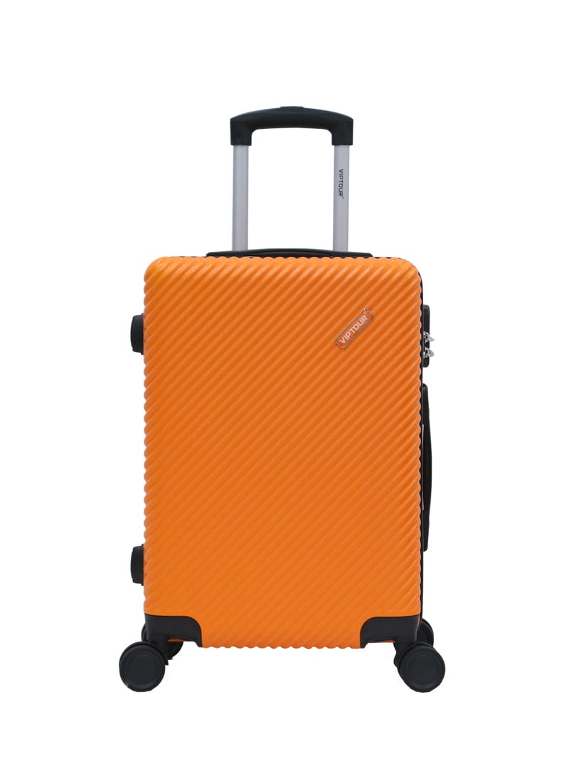 فيبتور حقيبة سفر بأربع عجلات دوارة وجوانب صلبة مع قفل أرقام - Image 1