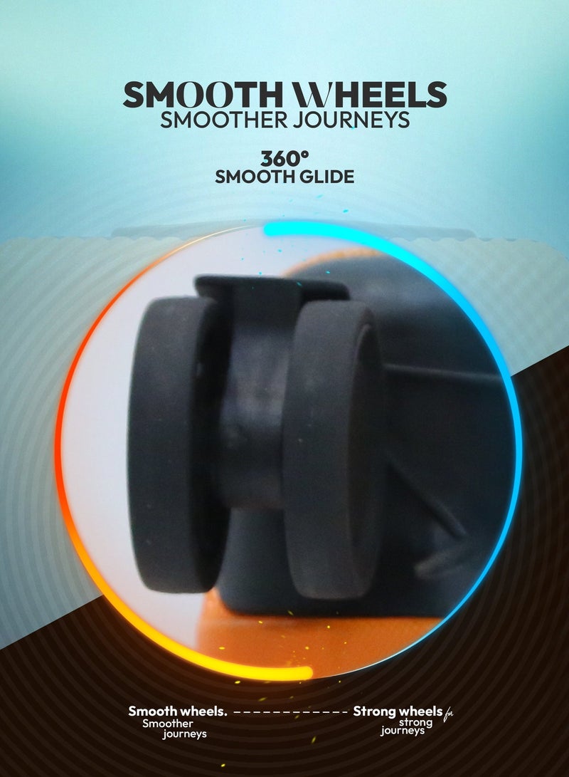 فيبتور حقيبة سفر بأربع عجلات دوارة وجوانب صلبة مع قفل أرقام - Image 5