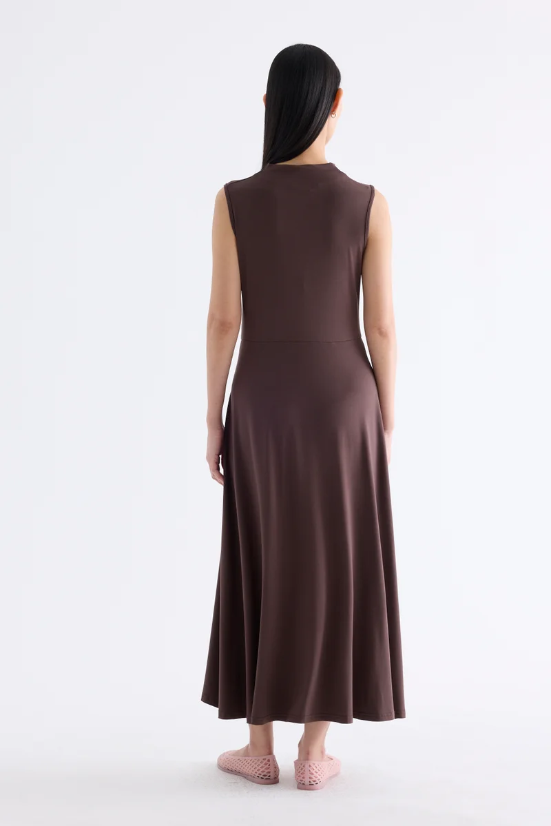 The Editor's Market  Irica Drape-Neck Asymmetrical Dress for Women | Best Price UAE