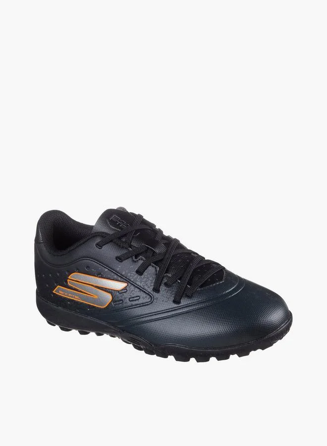 SKECHERS Jr Youth Tf Lace-Up Football Turf Shoes - 252061L-Bkor-Cp