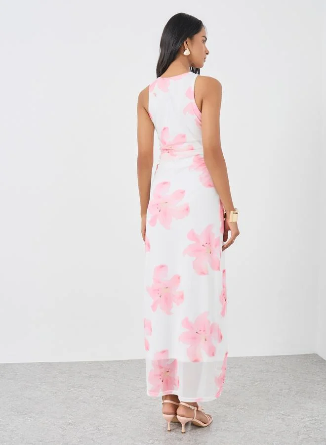 Take Two Take Two Floral Print Sleeveless Midi Dress