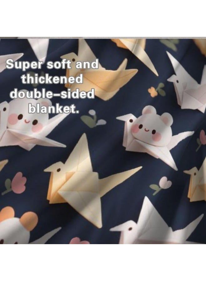 general Baby and children's cartoon flannel thin blanket (warm and comfortable, suitable for sleep, games) 70cm*100cm - Image 4