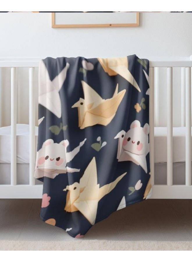general Baby and children's cartoon flannel thin blanket (warm and comfortable, suitable for sleep, games) 70cm*100cm - Image 1