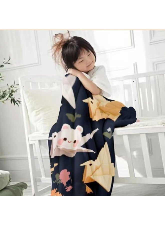 general Baby and children's cartoon flannel thin blanket (warm and comfortable, suitable for sleep, games) 70cm*100cm - Image 2