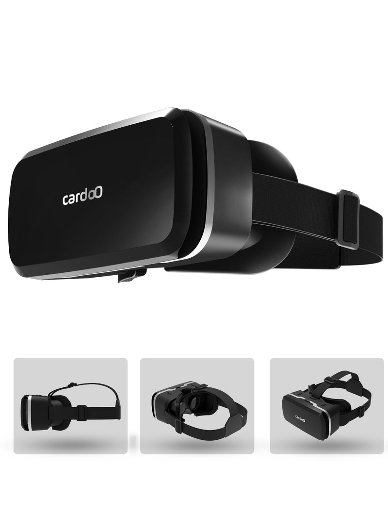 cardoo - CardoO VR Box Go – Lightweight VR Headset, VR glasses for Android and iOS Mobile Phones (4.8 to 7.0) | 360° Panoramic View | Multi-Function Button - Image 1