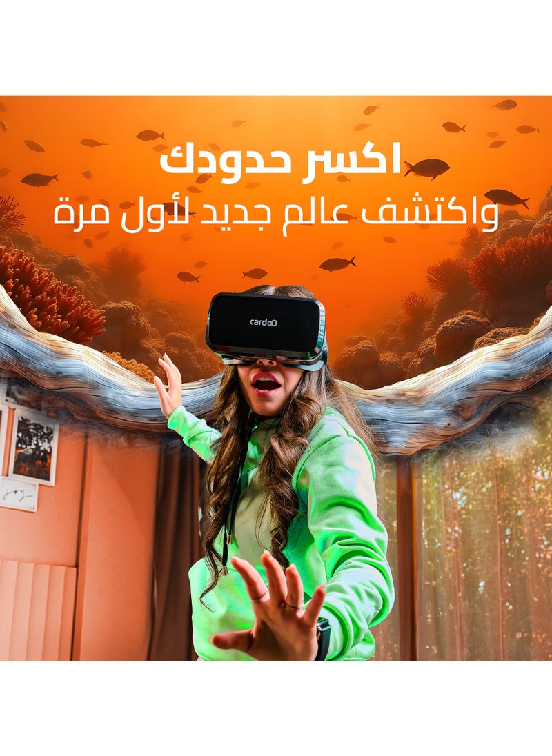 cardoo - CardoO VR Box Go – Lightweight VR Headset, VR glasses for Android and iOS Mobile Phones (4.8 to 7.0) | 360° Panoramic View | Multi-Function Button - Image 1