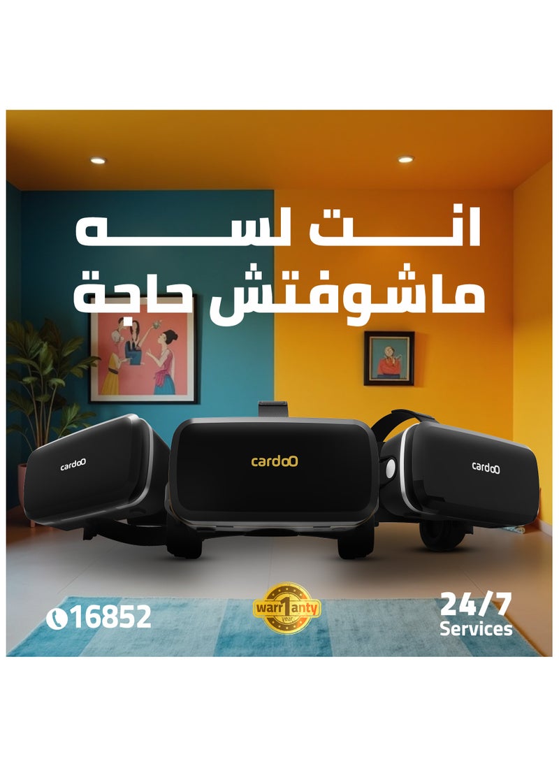 cardoo - CardoO VR Box Go – Lightweight VR Headset, VR glasses for Android and iOS Mobile Phones (4.8 to 7.0) | 360° Panoramic View | Multi-Function Button - Image 1