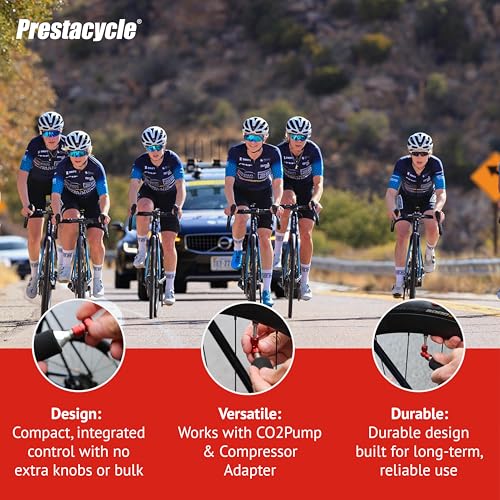 Prestacycle Prestaflator Micro CO2 Inflator Head – Ultra Lightweight 12g Precision Alloy CO2 Cartridge Inflator for Presta & Schrader Valves, Compatible with CO2 Pumps & Compressor Adapter - Image 4