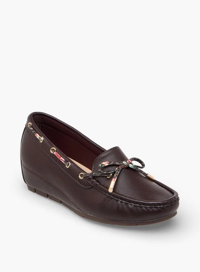 Flora Bella By Shoexpress BROWN Flora Bella Women Wedge Heel Loafers for Women | Best Price UAE